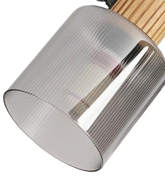 Brilagi - Faretto HYGGE 2xE14/15W/230V legno/fumé