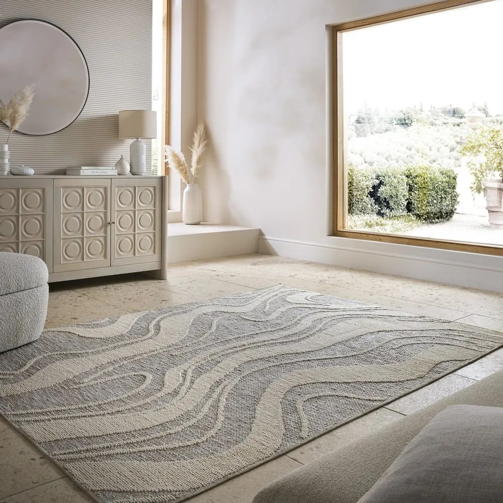 Tappeto grigio lavabile 200x310 cm Calder – Flair Rugs