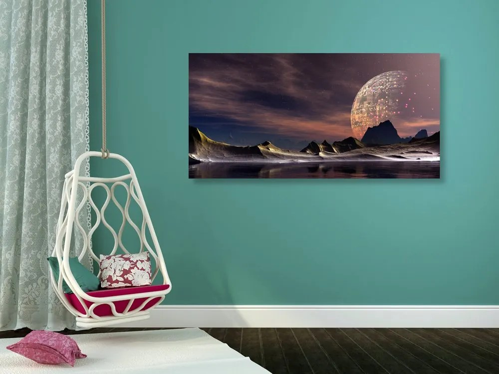 Quadro su tela – Pianeta futuristico