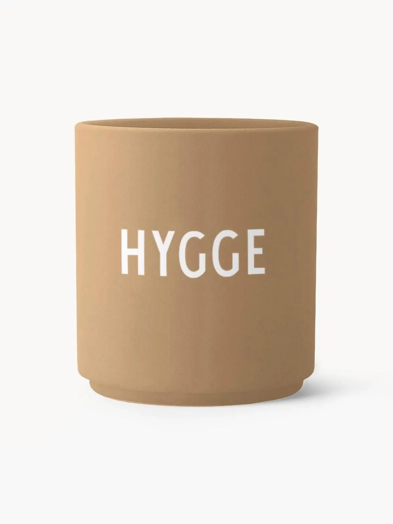 Tazza senza manico di design con scritta Favorite HYGGE