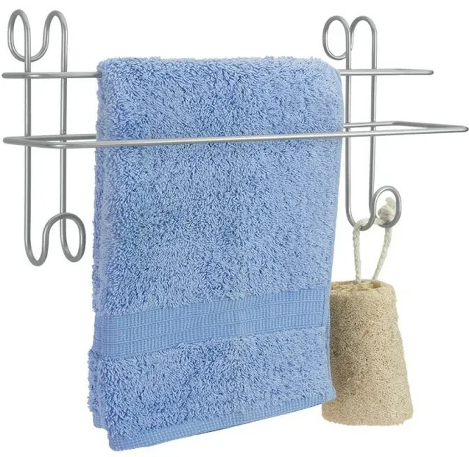 Porta asciugamani per termoarredo in acciaio rivestito con Polytherm grigio
