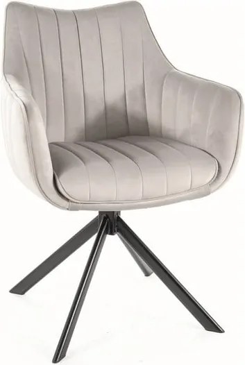 Sedia Azalia velluto grigio Blu03