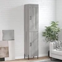 Credenza Grigio Sonoma 34,5x34x180 cm in Legno Multistrato 3200143