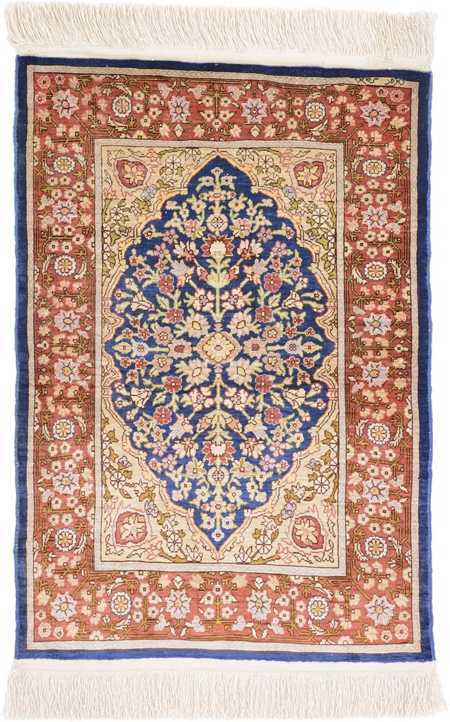 Hereke Tappeto 50x70 (Tacchino) Annodato A Mano