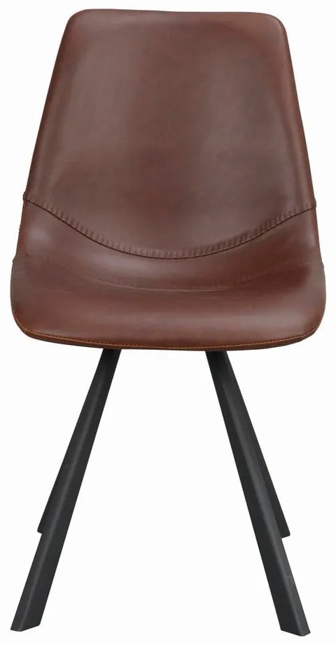 Sedia da pranzo marrone con gambe nere Alpha - Rowico