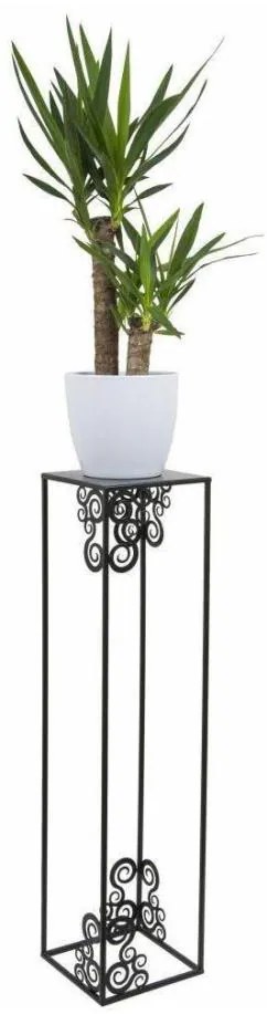 Portafiori 80x24 cm nero