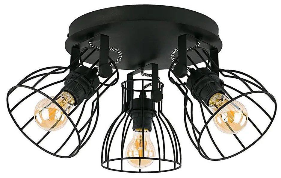 Faretto ALANO BLACK 3xE27/60W/230V