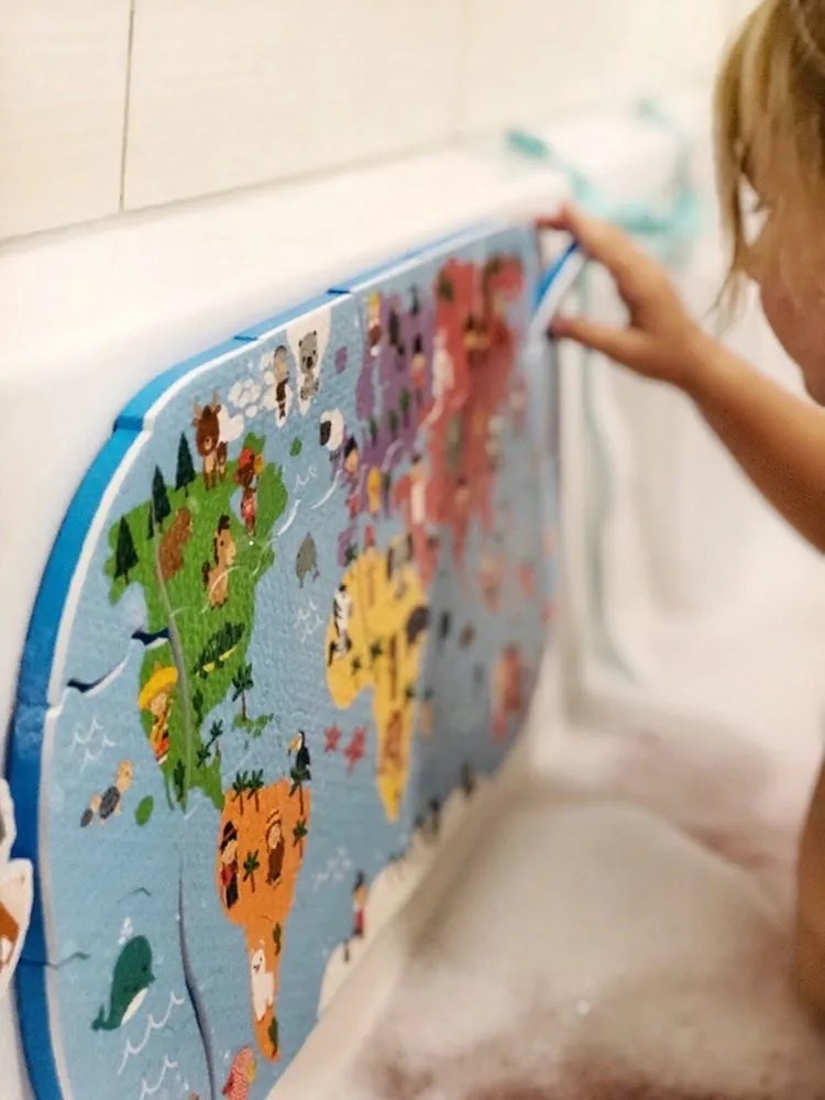 Mappa Del Mondo da Bagno - 28 pezzi
