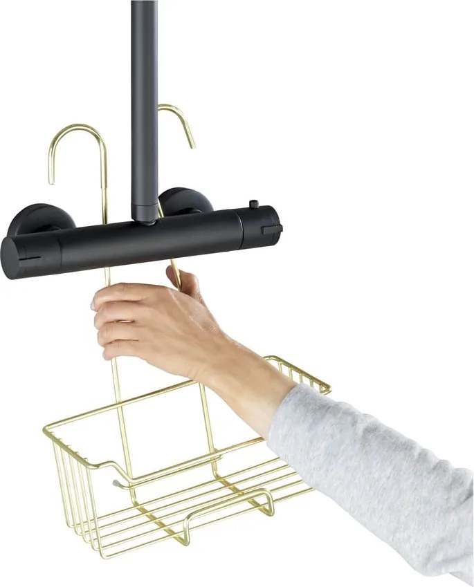 Mensola da bagno sospesa in acciaio inox color oro Milo - Wenko