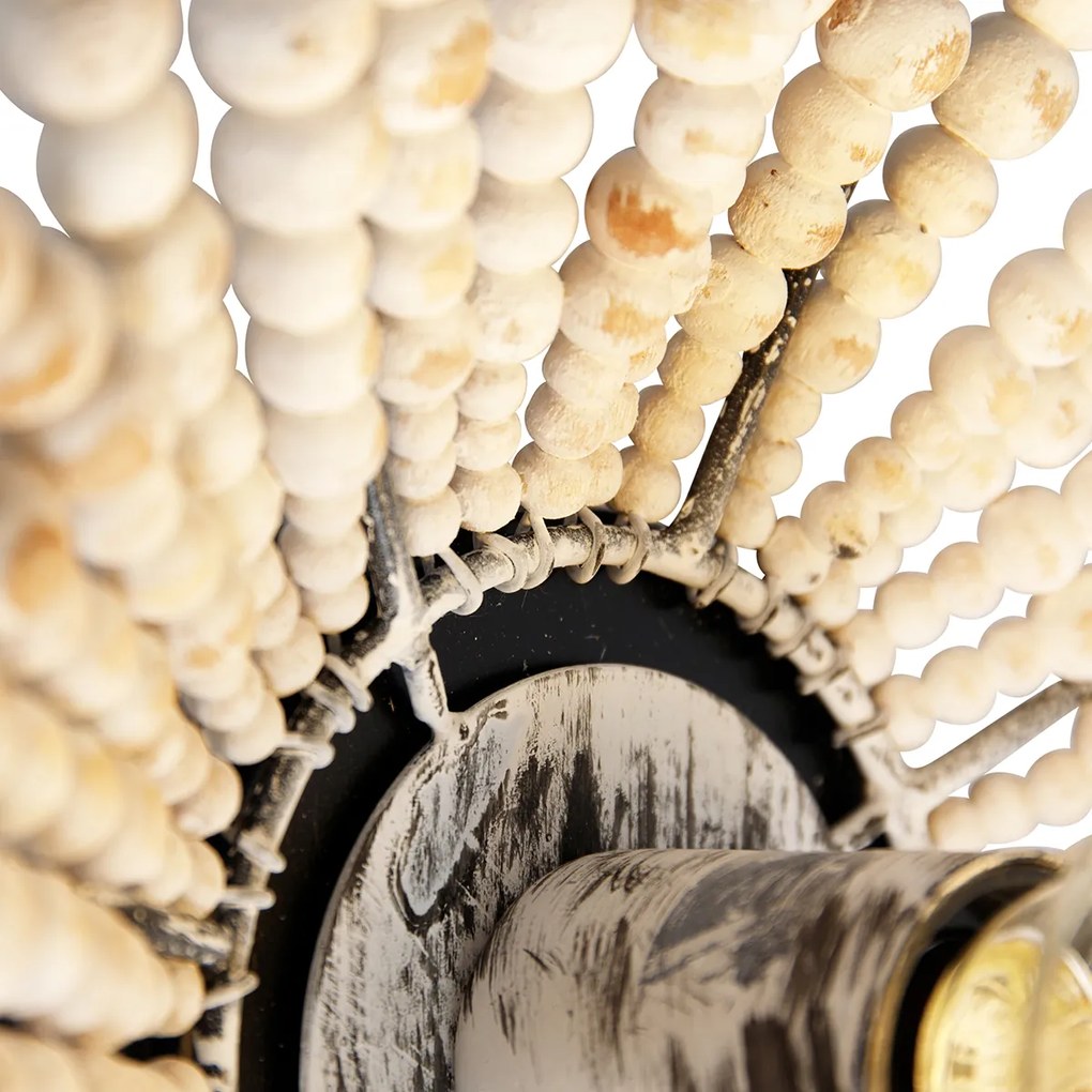 Applique da parete orientale beige con perline - Moti