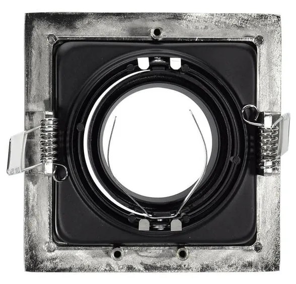 Portafaretto Quadrato da Incasso GU10 Foro 90x90mm Orientabile