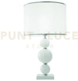 Lume piccolo tebe bianco  e cromo 1 luce attacco e14 d.25cm