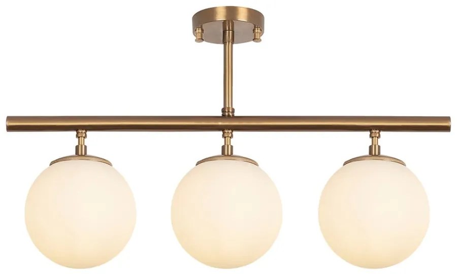 Plafoniera color bronzo con paralume in vetro ø 15 cm Atmaca – Opviq lights