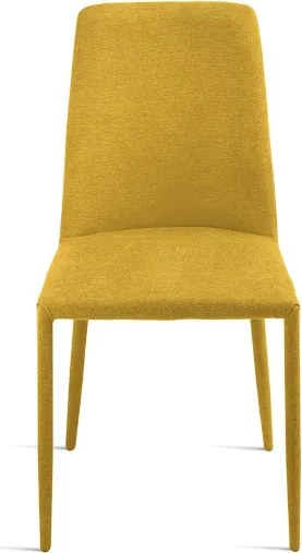 Sedia imbottita in tessuto Giallo ETTORE 2 sedie