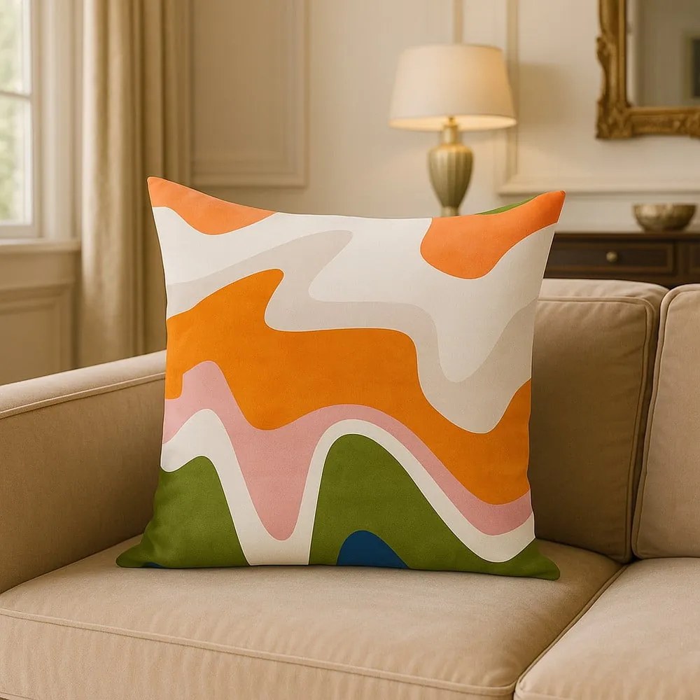 Federa decorativa 43x43 cm Squiggly Orange – Mila Home