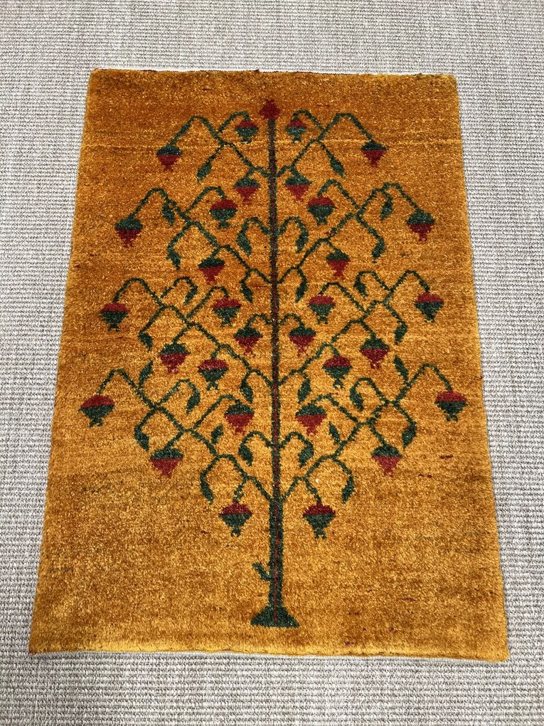 Gabbeh Tappeto persiano 60x90 Giallo (Iran) Annodato A Mano