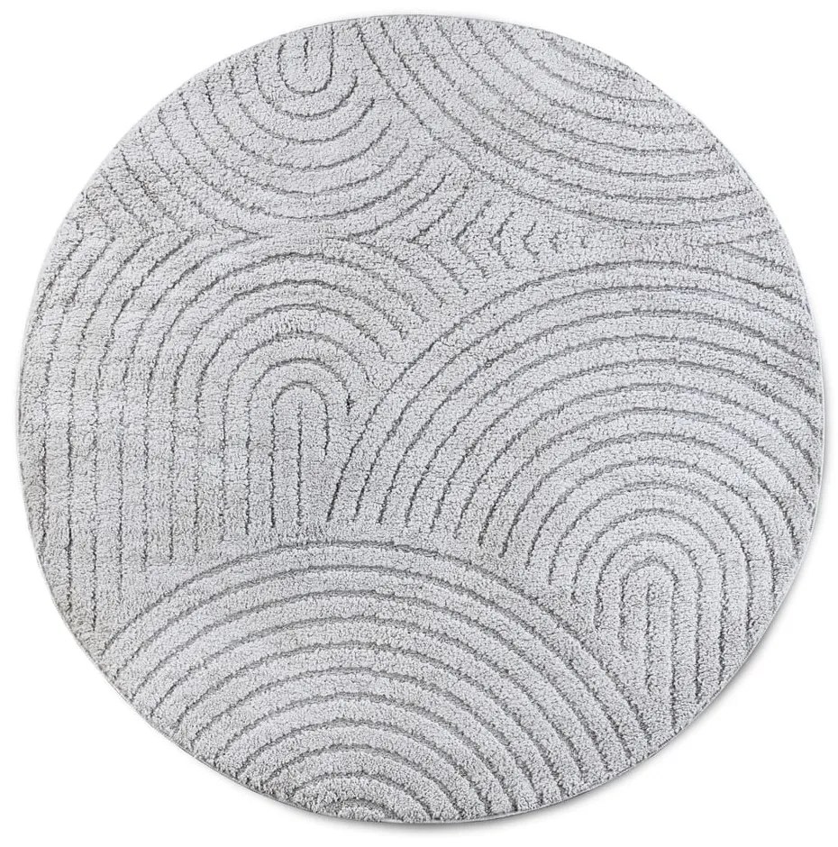 Tappeto rotondo in grigio chiaro ø 160 cm Panglao New York Light Grey – Elle Decoration