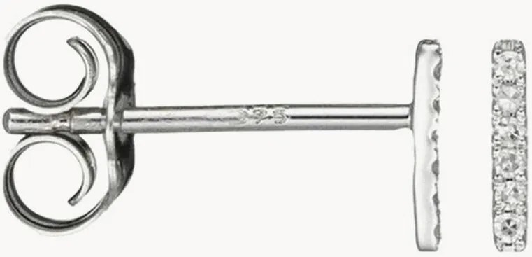 Orecchini a perno in oro bianco con diamanti Precious Barrette