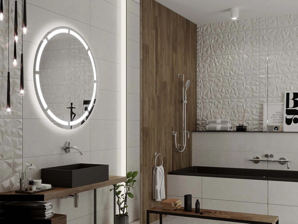 Specchio rotondo con illuminazione LED C2