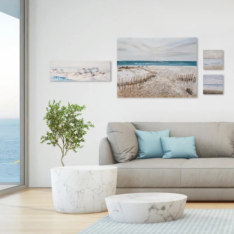 Dipinto su tela Spiaggia, blu 90 x 120 cm