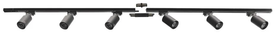 Zuma Line 3025 - Faretto per sistema a binario TORE 6xGU10/35W/230V nero