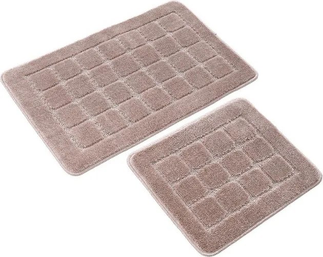 Set di tappetini per il bagno marroni 2 pz 50x80 cm Kareli – Foutastic