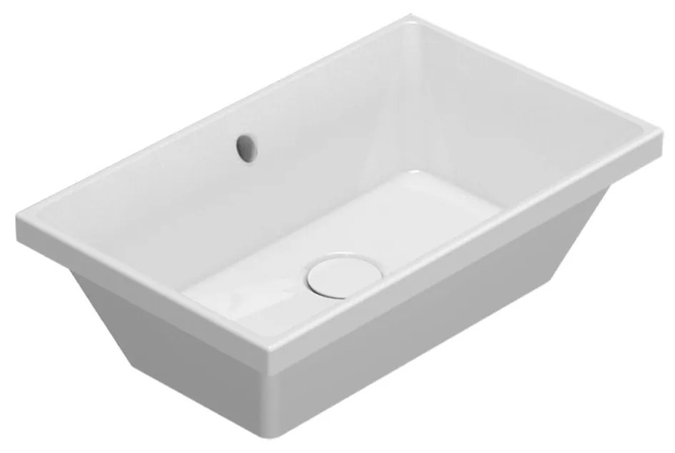 Globo Stockholm Lavabo 55x34 da Incasso o sottopiano in ceramica Bianco Lucido