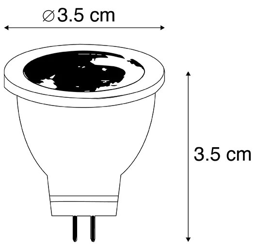 Set di 5 lampadine LED G4 MR11 2.7W 210lm 3000K 12V