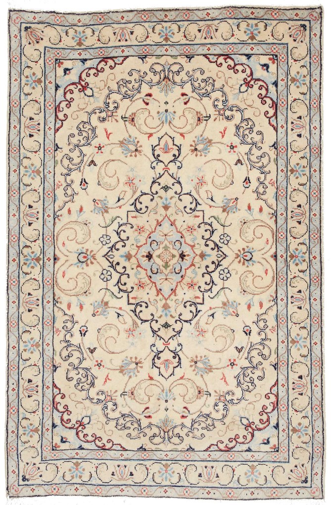 Kashan Tappeto persiano 150 x 100 Beige (Iran) Annodato A Mano