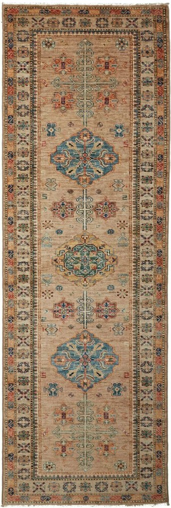 Kazak Tappeto orientale 250 x 80 Marrone (Pakistan) Annodato A Mano