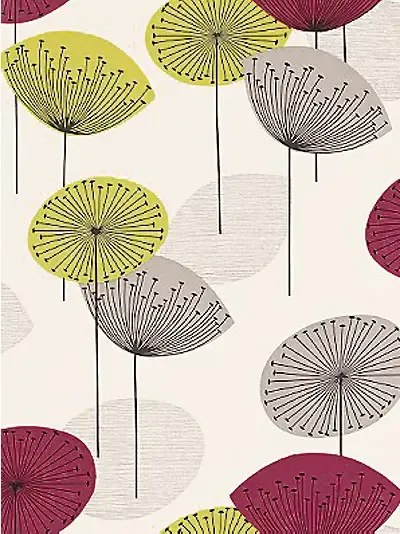Tapete Dandelion Clocks von Sanderson - Schwarze Johannisbee