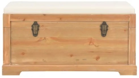 Cassapanca con Cuscino 80x40x40 cm MDF