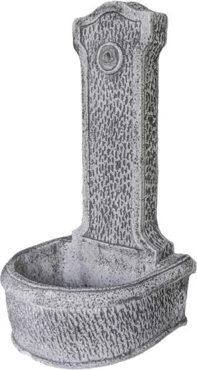 Fontana Decorativa Per Giardino In Cemento Effetto Pietra Grigia mod. Parete Artistica Mediterranea