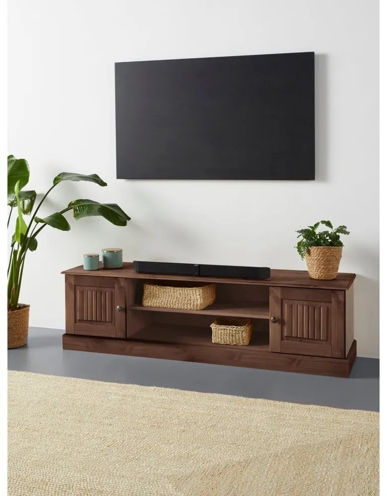 Mobile TV marrone in legno di pino 45x40 cm Mille - Støraa