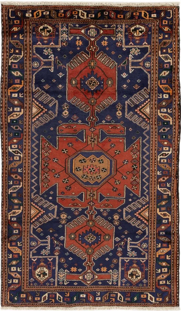 Shiraz Tappeto persiano 220x130 (Iran) Annodato A Mano