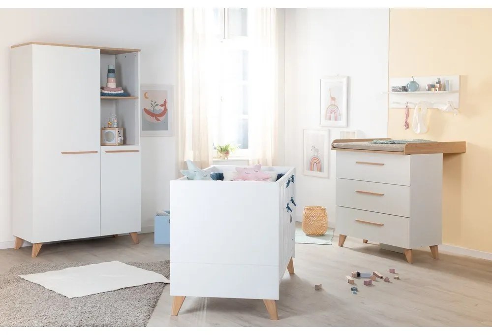 Lettino bianco 60x120 cm Léon – Roba