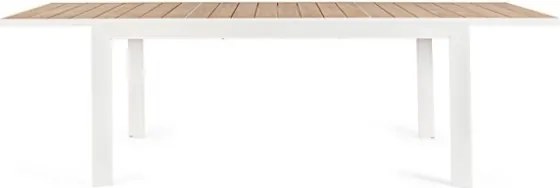 Tavolo Allungabile Da Esterno In Alluminio Bianco 100x220-340 Cm Belmar Bizzotto