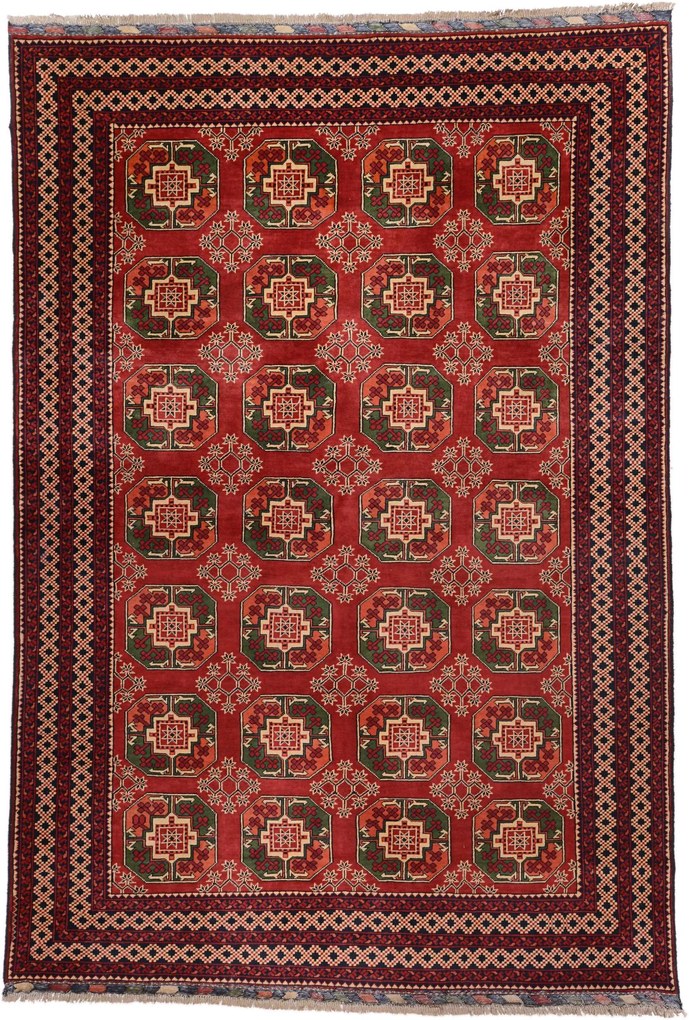 Turkmen Tappeto 290 x 200 (Afghanistan) Annodato A Mano