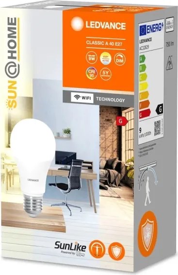 LED Dimmerabile antibatterico lampadina A40 E27/9W/230V Wi-Fi - Ledvance
