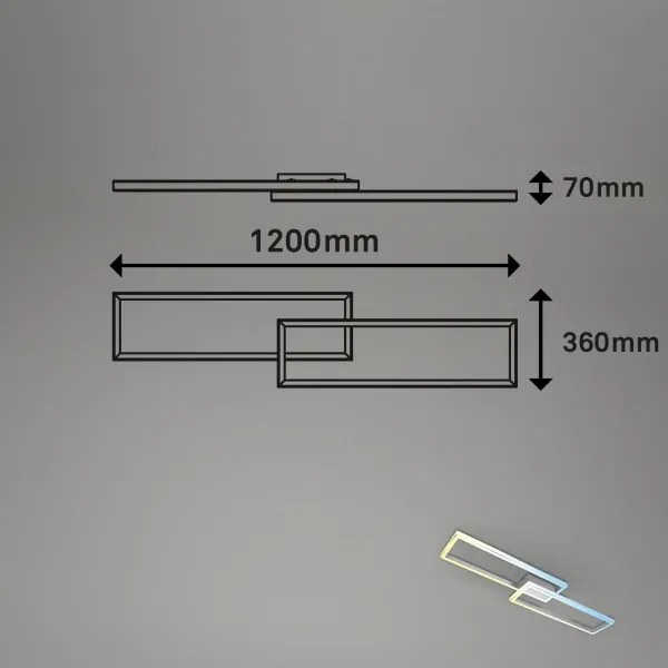 Briloner 3761019 - Plafoniera LED dimmerabile LED/45W/230V 2700-6500K + telecomando, cromo opaco