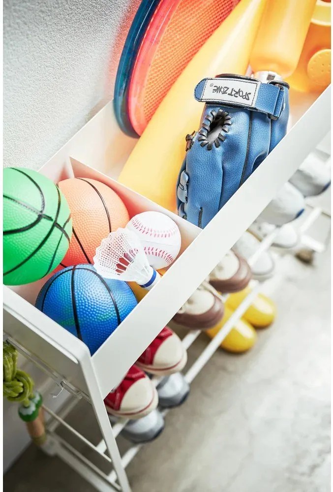 Scarpiera da bambini in metallo bianco 74,5x74,5x22 cm Tower - YAMAZAKI