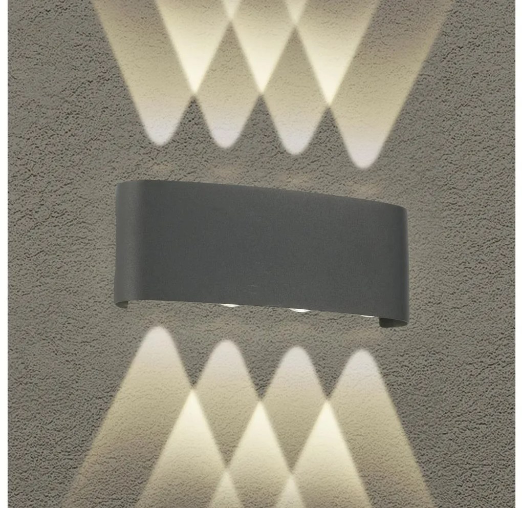 Brilagi - Lampada da parete LED per esterni FLAREBOX LED/8W/230V antracite IP65