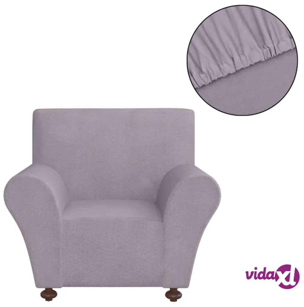 vidaXL Copridivano elastico fodera grigio in poliestere jersey