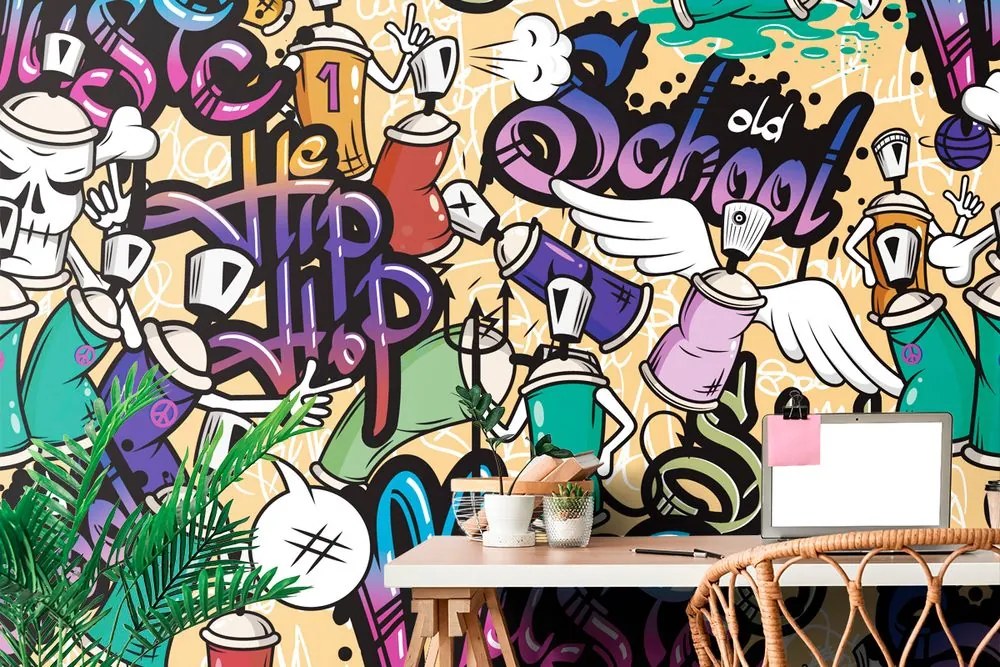 Carta da parati autoadesiva – Arte street art grafica