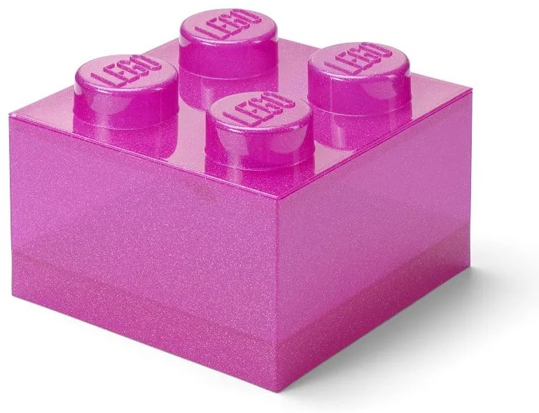 Scatola per bambini rosa in plastica 25x25x18 cm – LEGO®