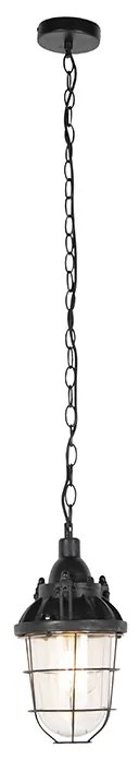 Set di 2 lampade a sospensione industriali nere - Cabin