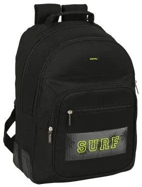 Zaino Scuola Safta Surf Nero 32 x 42 x 15 cm