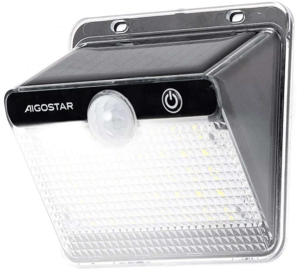 Aigostar-LED Lampada solare con sensore LED/3,7V 6500K 1200 mAh IP65 nera