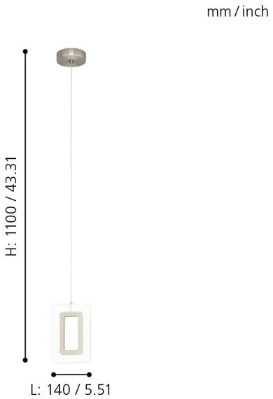 Eglo 98678 - Lampadario LED a cavo ENALURI LED/5,4W/230V