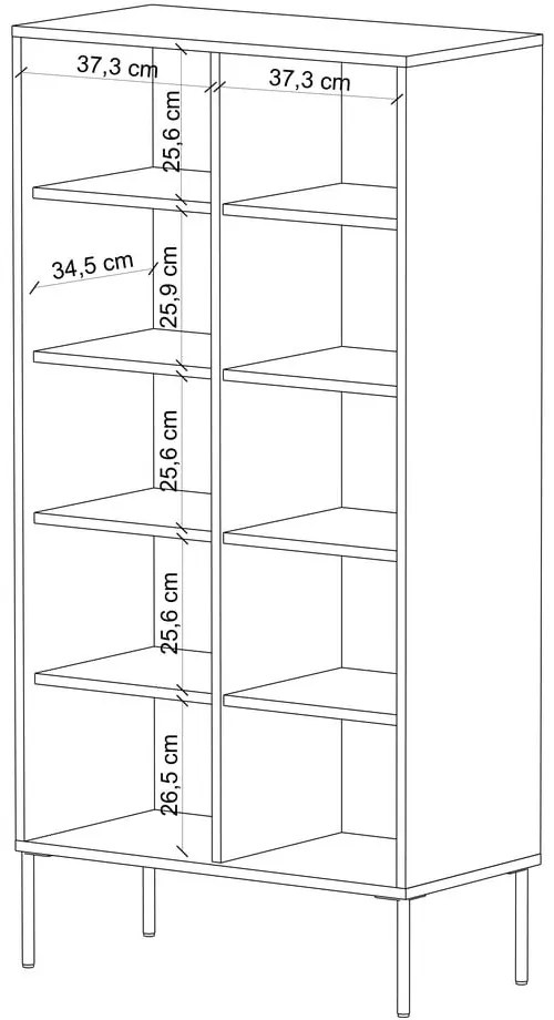 Armadio bianco 80x160 cm Merlin - Skandica